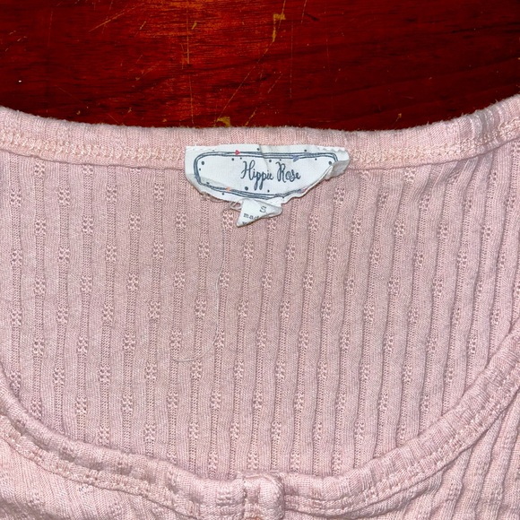 Hippie Rose Pink Crop Top (Junior Size) - Picture 3 of 5